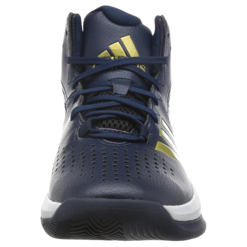 Adidas Cross Em 4 Fashion Non-Slip Durable Mid-Top Basketball Shoes Men Sneakers Blue B27704