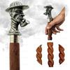 Antique Style Victorian Vintage Designer Brass Handle Cane Wooden Walking Stick