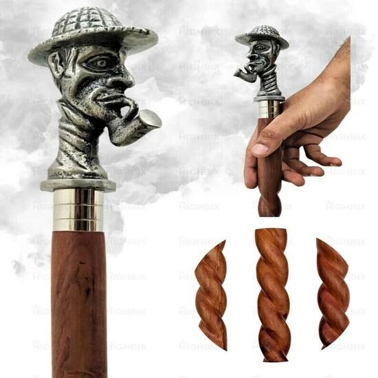 

Антикварный стиль Викторианский Винтажный Дизайнерская Латунная Ручка Трость Деревянная Трость M аэро