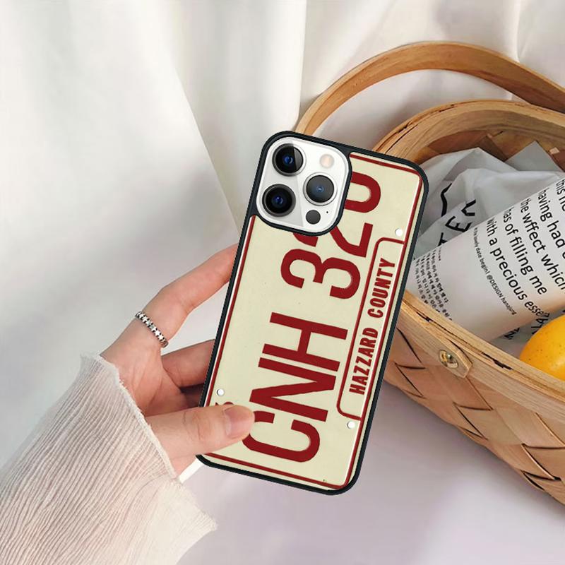 Retro Cool License Plate Number Phone Case For iPhone 17 Air 16 15 14 11 12 13 Pro MAX Plus Coque Cover Shell