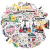 35pcs-50pcs Cute France Stickers Vintage Stationery Stickers Teacher Reward Stickers For Guitar Laptop Helmet DIY