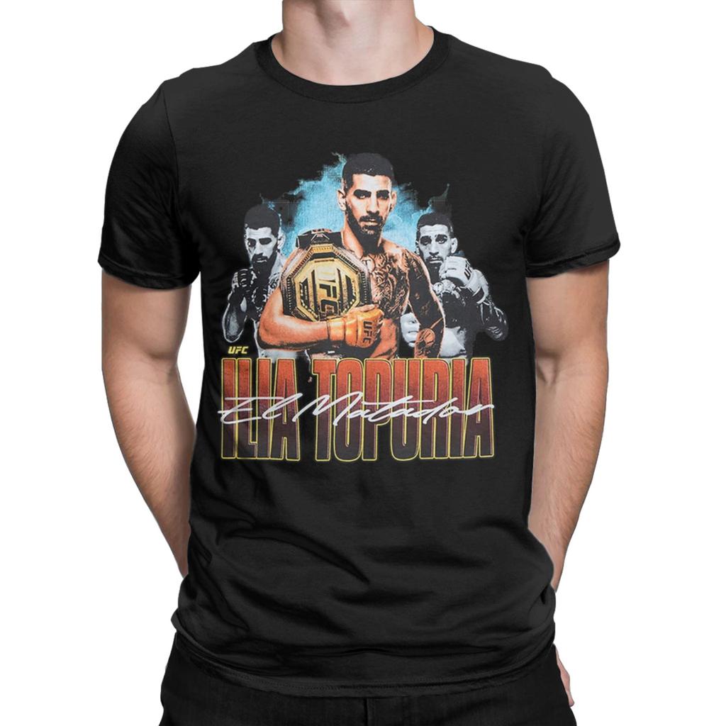 Printed 2026 El Matador Ilia Topuria T Shirt for Unisex WoUnisex Cotton Tee Shirt Short Sleeve Clothing