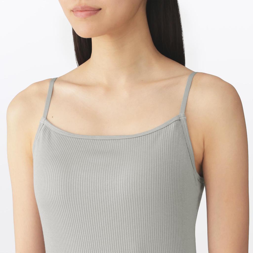 MUJI Smooth Rib Bra Camisole FCA57A6S Size S Women's Gray,