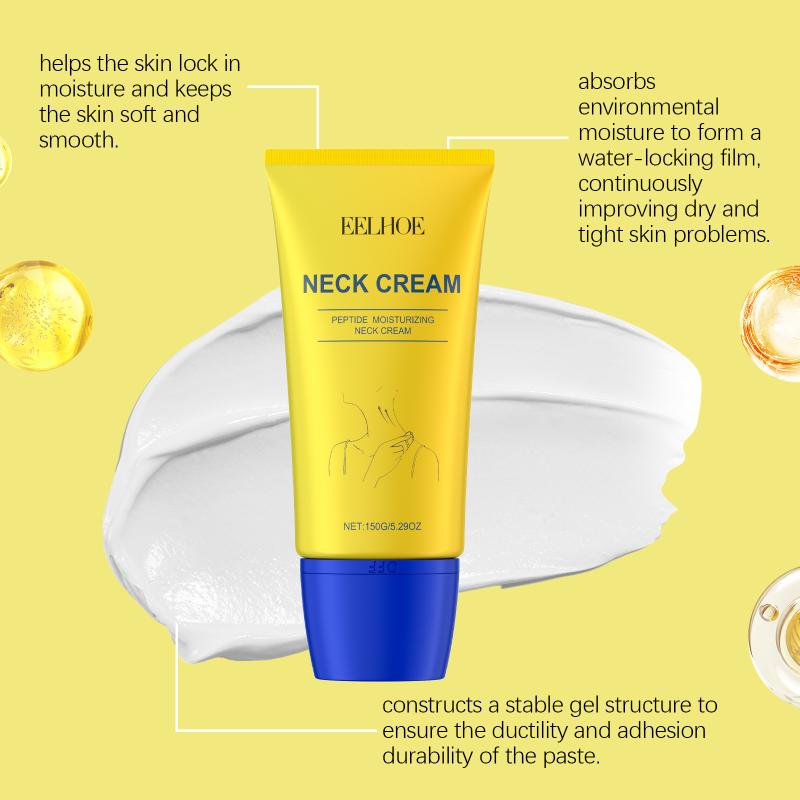 Straffende Halscreme zur Faltenentfernung Anti-Aging Hautpflege Hebt und Feuchtigkeitspendend für schlaffe Halspartie für Frauen und Männer one size white