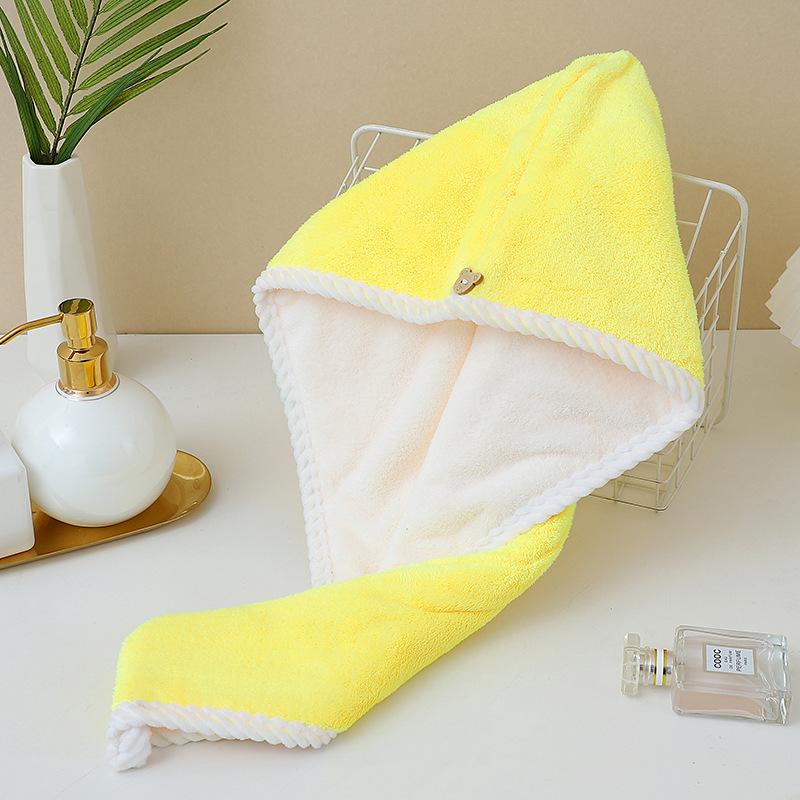 Women's Two-Tone Double-Layer Long Hair Thickened Drying Cap