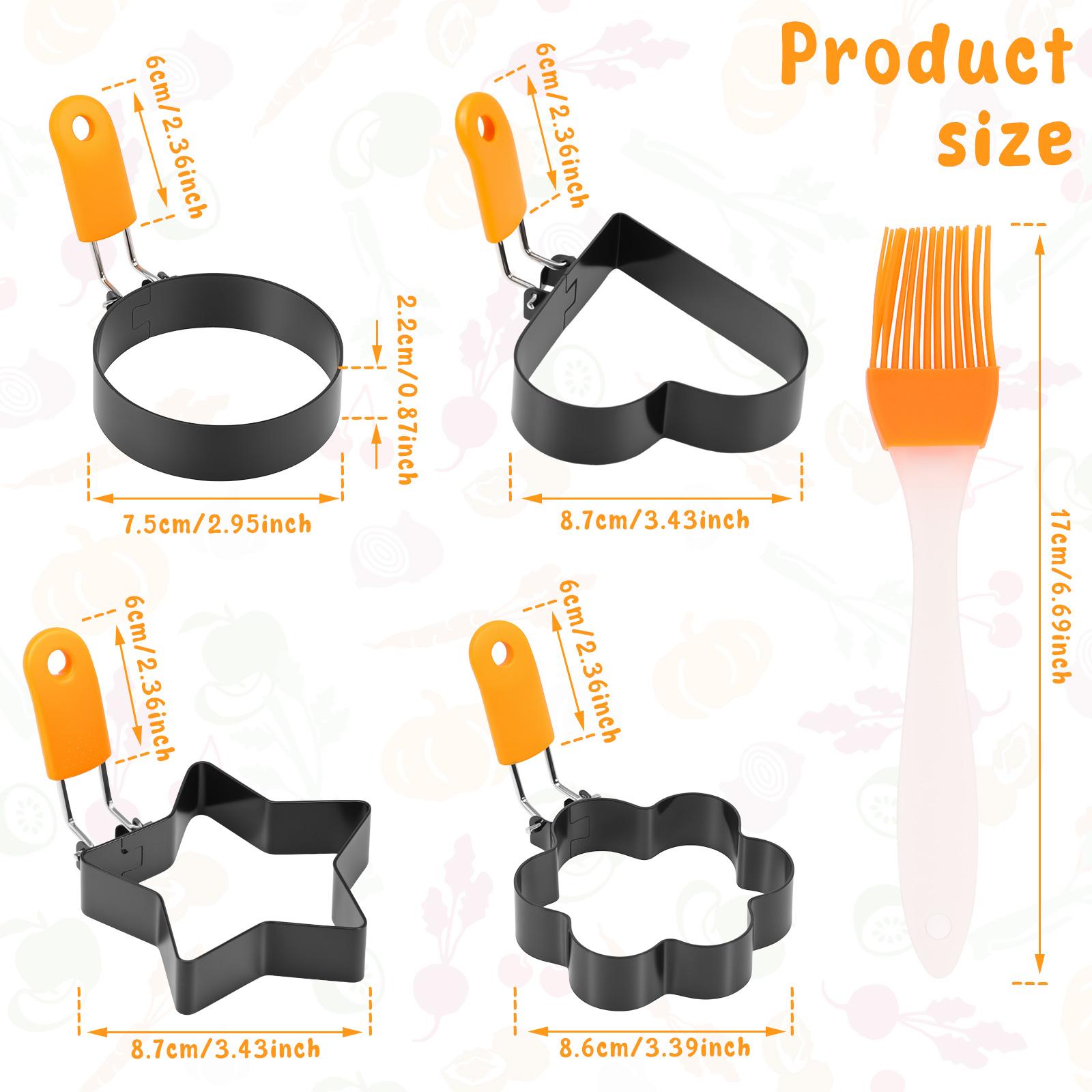 

Stainless Fried Egg Mold Square/Round/Heart Pancake Maker Breakfast Baking Omelette Ring Cooking Tool Kitchen Accessories Gadget