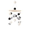 Baby Wooden Bed Bell Cartoon Rabbit Mobile Hanging Rattles Toy Hanger Crib Mobile Bed Bell Wood Toy Holder Arm Bracket Kid Gifts