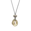 Gold Chunky Necklace For Women, Circular Pendant Long Necklaces Non Tarnish Jewelry Metallic Style Statement Fashion  Gift