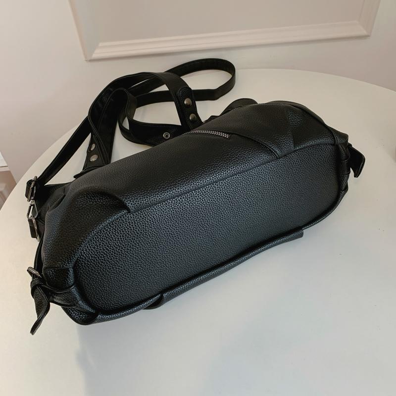 Shoulder Bag Women's 2 Large Capacity Commuter Crossbody Bag PU Portable Tote Bag
