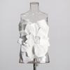 2025 Women's Floral Tube Top Vest - Three-Dimensional Design, Summer Fashion