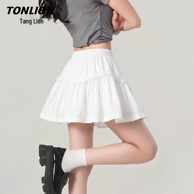 TonLion Women s High-Waisted A-Line Pleated Skirt M