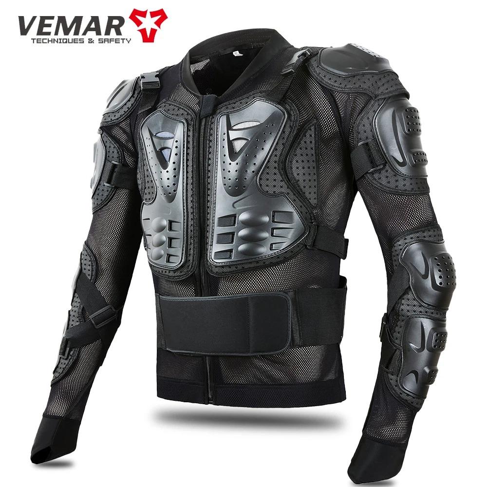 VEMAR Chaqueta Protectora de Armadura para Motocicleta Soporte Corporal Brace ATV MTB Motocross Equipo de Protección Protector Pecho Espalda del Conductor Protección
