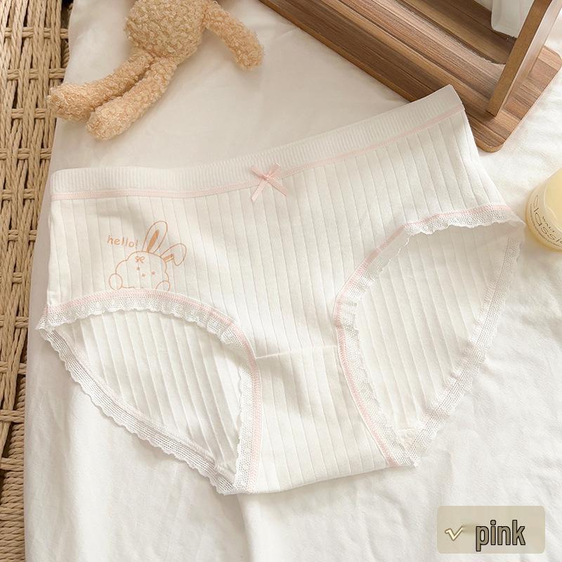 10A Antibacterial Soft Cotton Mid-Waist Girls' Briefs - Sweet, Cute, Comfortable & Skin-Friendly