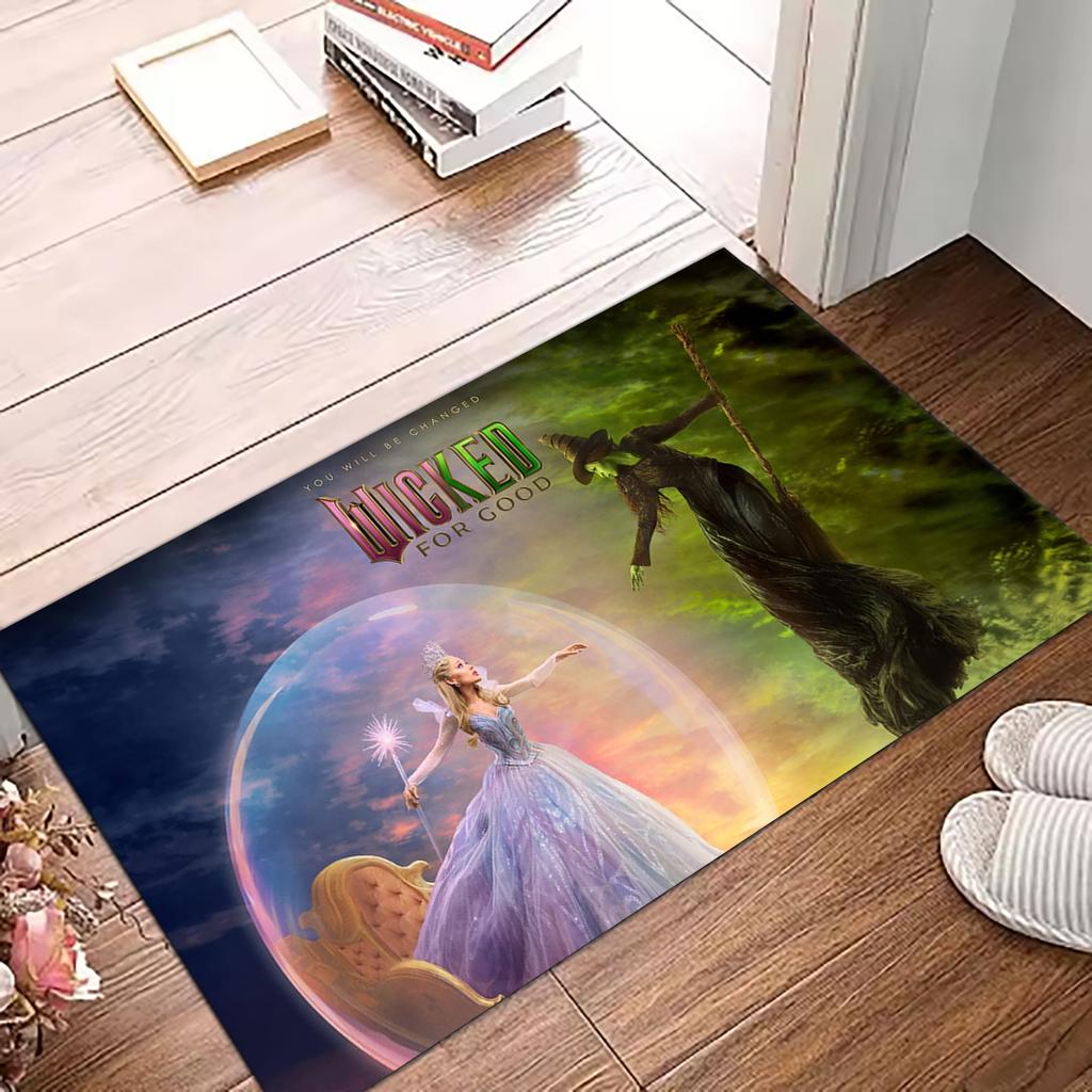 Wicked Elphaba-a & Glinda-a Tonal Print Carpet Rug for Living Room Corridor Bedroom Door Mat Kid Room Play Floor Mat Gifts