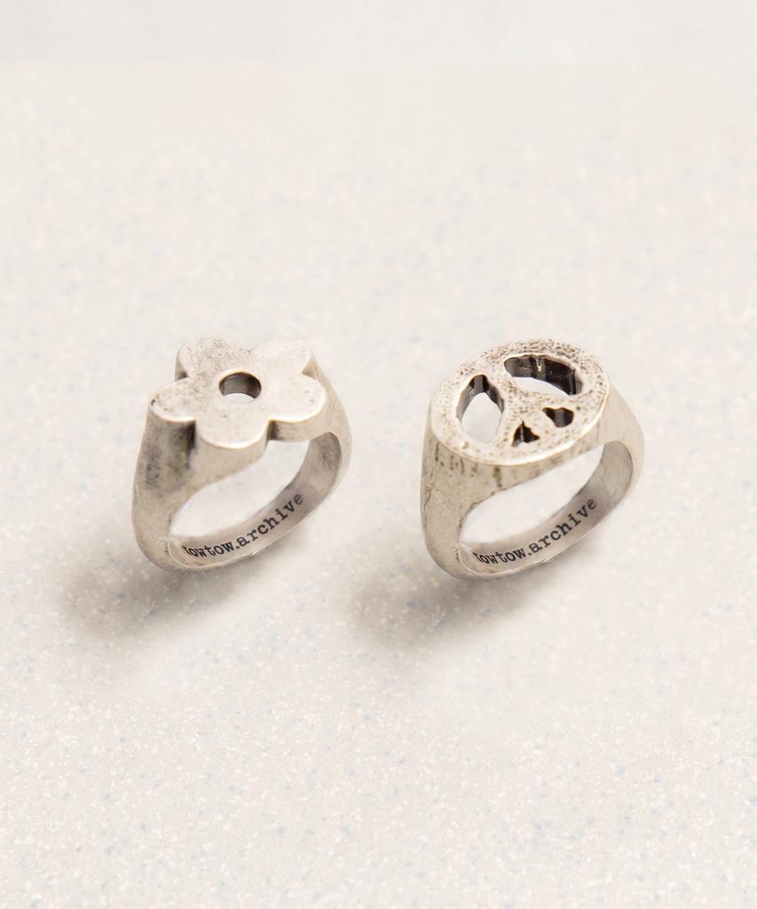 Towtow Archive Piece Floral Ring Set Silver