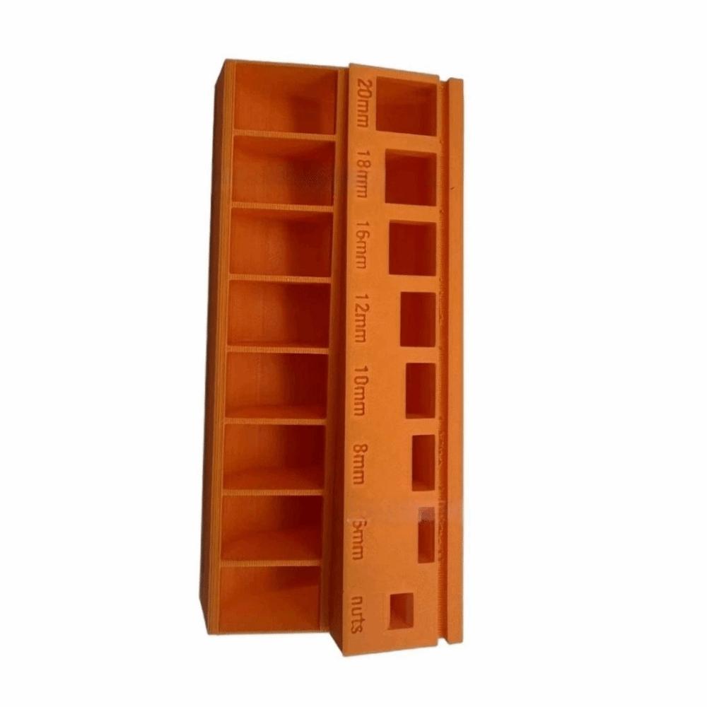 

Multiple Compartment M3 Bolt Sorter PLA Screw Sorting Tray Portable Screw Length Sorter Precision оранжевый