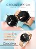 Damen-Mode-Quarzuhr - Lederarmband, Lässig, Wasserdicht, Geeignet für Partys