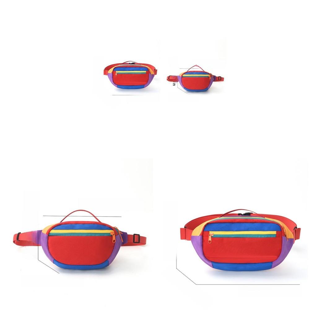 Polyester Hip Bag For Couples With Zipper Pockets For Outdoor Sports And Daily Use