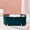 3 Grid Cosmetics Storage Box Large Capacity Organizer Box Makeup Organizer  Powder Puffs