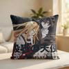Aangels Of Deaths Anime Cushion Cover Silky Short Plush Invisible Zipper Dustproof Sofa Pillow Case For Home Decor
