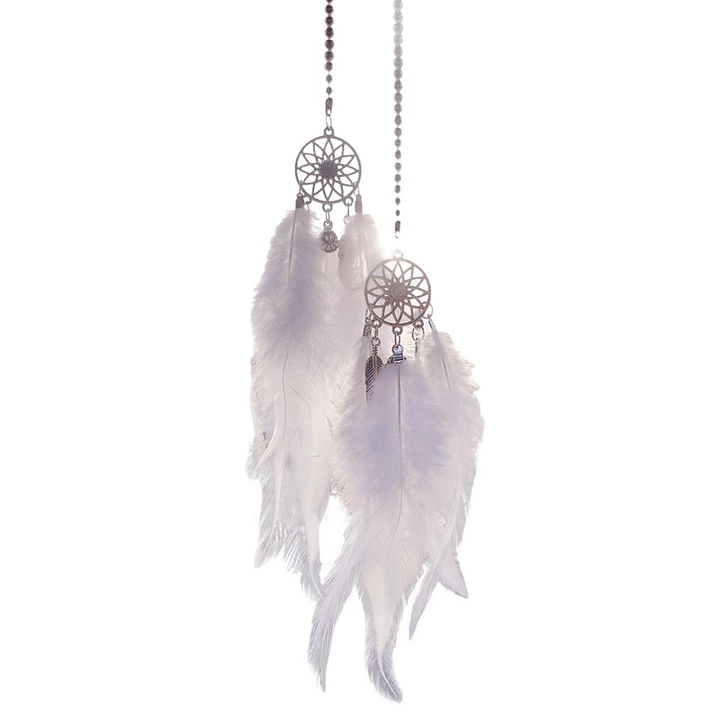 Mini-Traumfänger, Auto-Innenraum, Rückspiegel-Behang, Auto-Charms, Anhänger, Doppel-Windspiele, Auto-Dekor-Zubehör, mehrfarbig