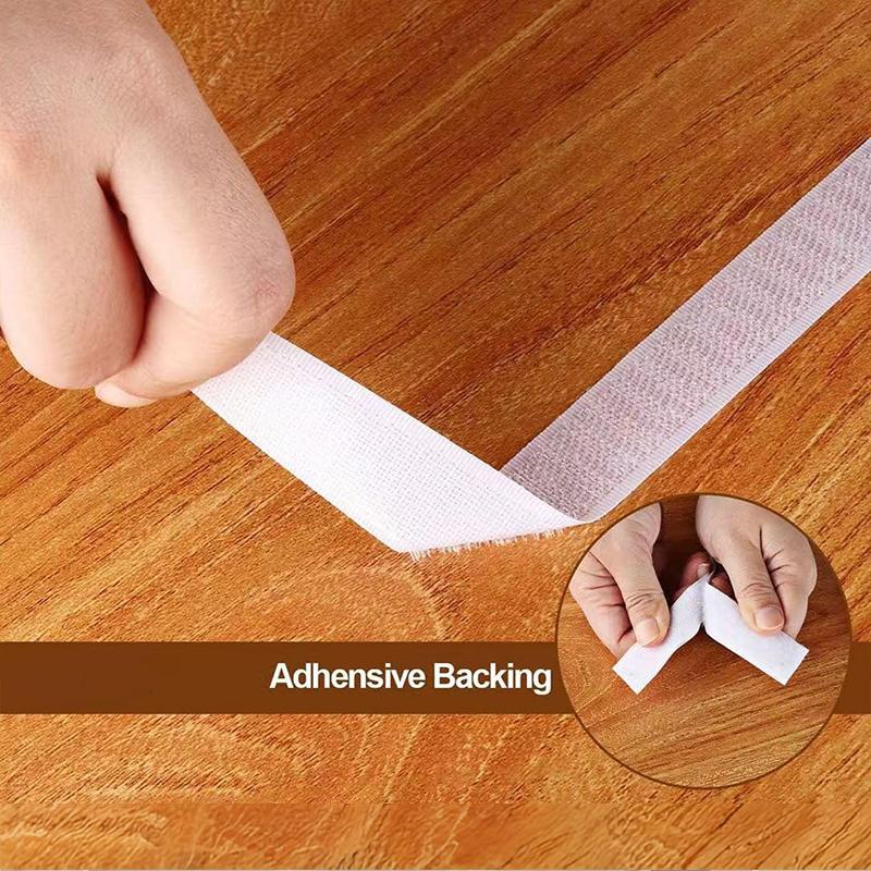 2/5M Selbstklebendes Klettband mit Klebestreifen für DIY Kleidung Tasche Basteln Selbstklebender Klettverschluss Starker Klebeaufkleber