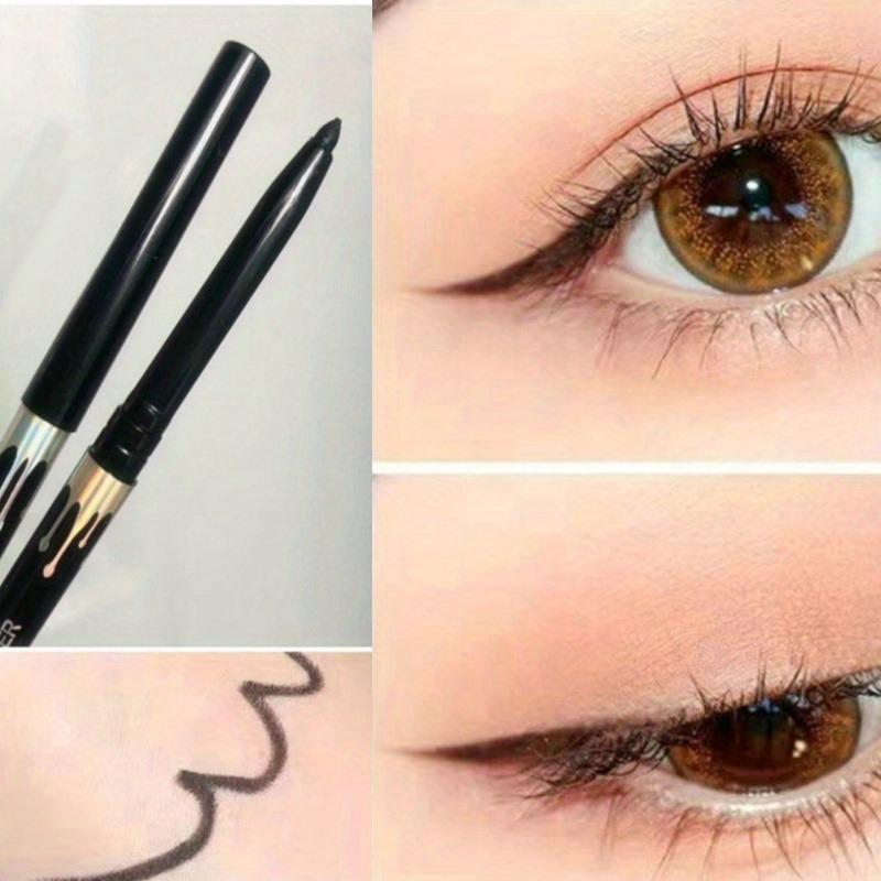 Wasserdichter Schwarzbrauner Eyeliner Gelstift Ultrafein Matt Glatt Schnelltrocknend Wischfest Einfach zu tragen Eyeliner Stift Make-up für Augen