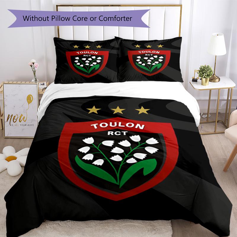 3pcs RC Toulon Bedding Set Duvet Cover Closure Includes 1 Duvet Cover & 2 Pillowcases, Soft and Comfortable for All Seasons.