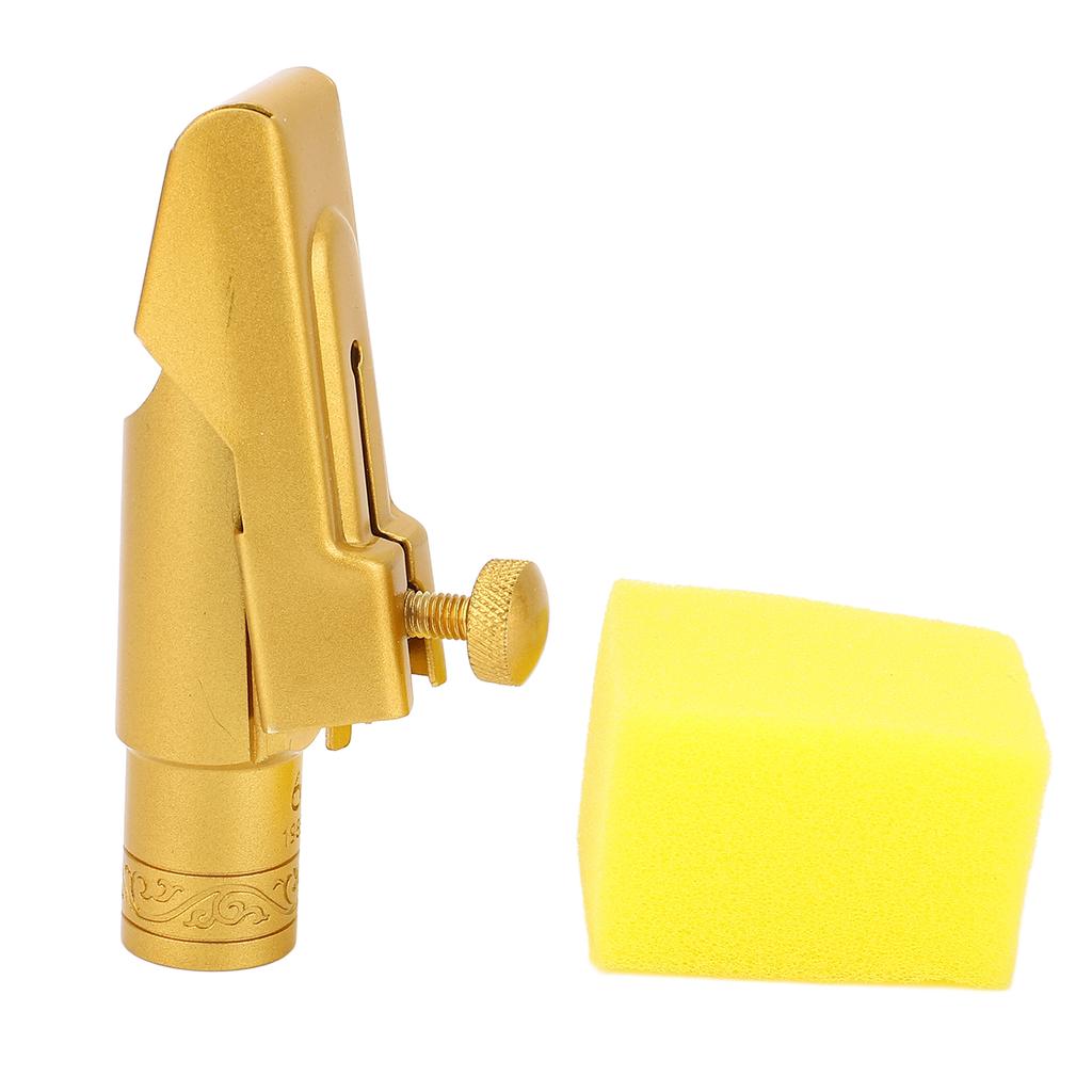 Eb Alto Sax Mouthpiece Sliding Cover Brass Frosted 6C Saxophone Mouthpiece Replacement for