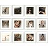 Golden State Art, 12x12 Aluminum Frame for 8x8 Photo Display - Metal Wall Mounting Square Photo Frame Collection with Iv