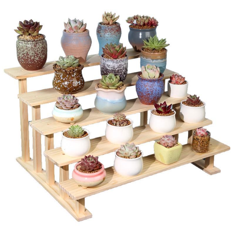 Solid Wood Display Table for Miniatures and Succulents