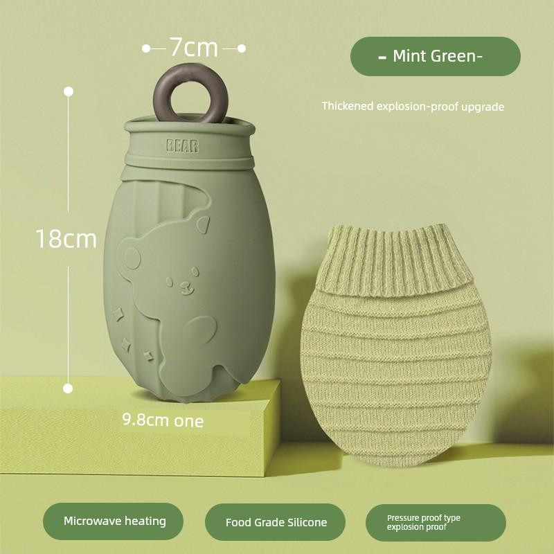 Small Size Hand Warmer Water Bag Hot Water Bag Water Injection Handbag Baby Baby Kids Silicone Hot Water Bottle Mini Hand Warmer