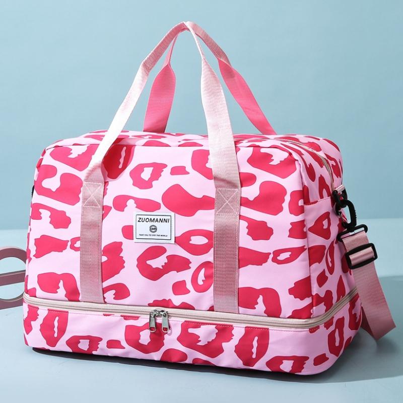 Borsa da Viaggio Stampata alla Moda Borsa da Viaggio di Grande Capacità Borse per Viaggi a Breve Distanza Stampa Leopardata Borse da Donna per il Tempo Libero Borse per la Conservazione delle Vacanze