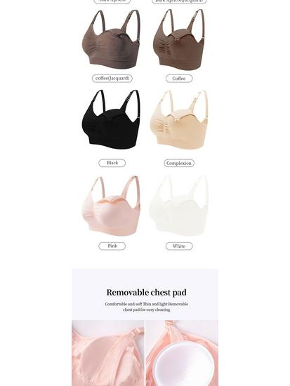 Underwire-Free Front-Opening Nursing Bra: Seamless, Anti-Sagging Maternity Support