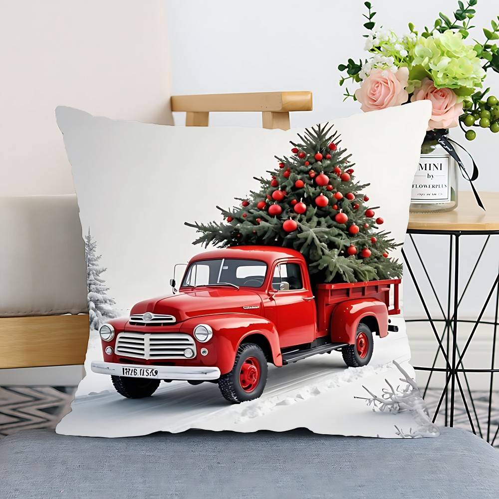2026 Christmas Pillow Case Throw Pillow Cover Nordic Vintage Style Cushion Covers Home Living Room Sofa Couch Seat Decor