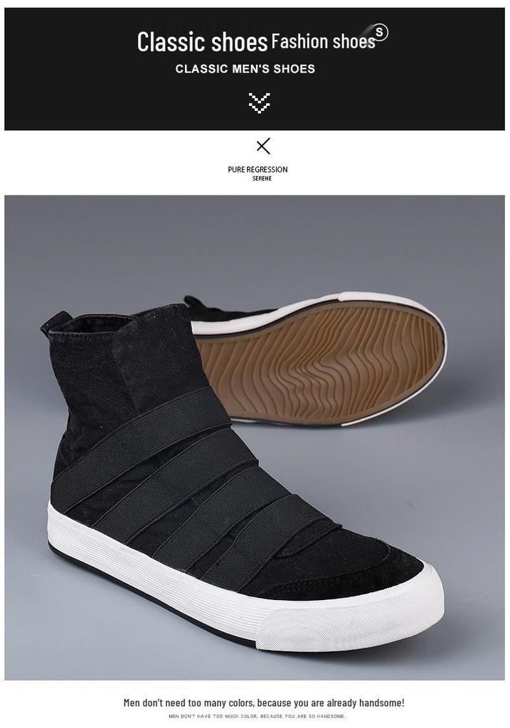 Spring 2026 Men's Breathable High-Top Casual Skating Shoes – Classic, Versatile, and Comfortable Fashion.