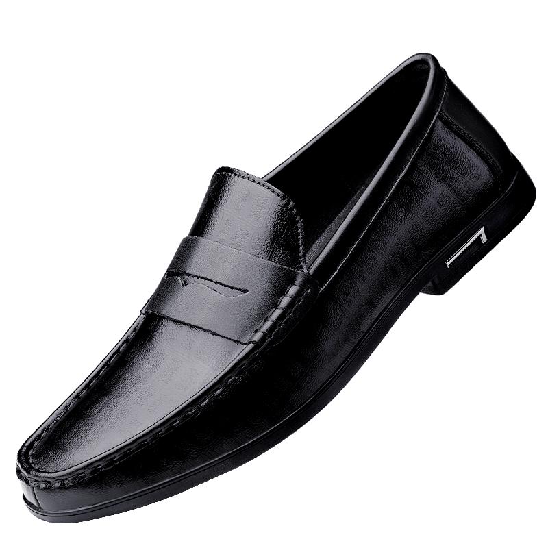 Genuine Leather Men Shoes Casual Men Loafers Breathable Office Formal Shoes Men Designer Slip on Driving Shoes Plus Size 38-46