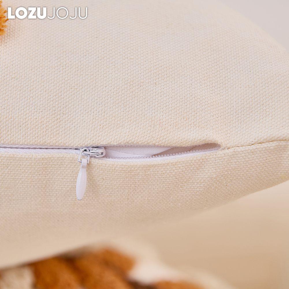1 PZ Federa per Cuscino di Halloween LOZUJOJU Motivo Zucca Foglia Ricamo Tridimensionale Copricuscino per Divano Soggiorno Camera da Letto Arredamento Casa