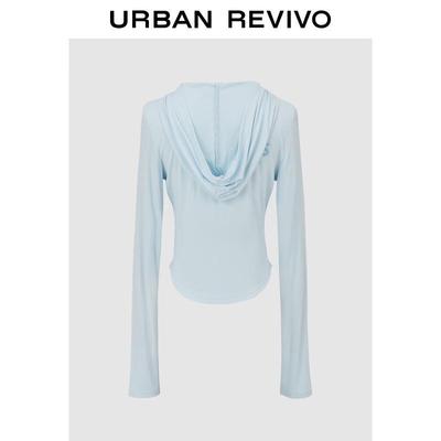 UR Women's Casual Sporty Double-Zipper Hooded Jacket