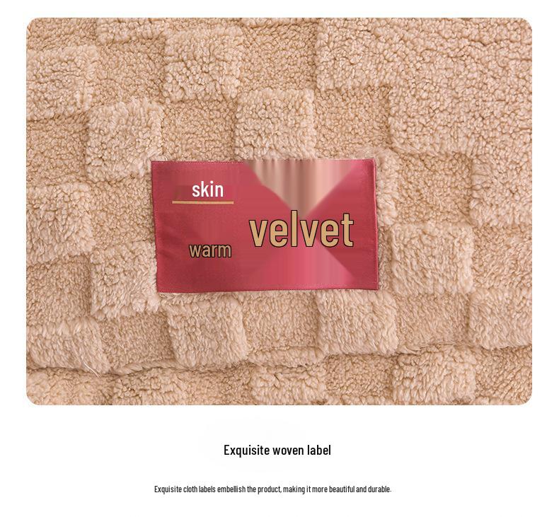 Lambswool & Coral Fleece Thickened Winter Quilt – Warm Cotton Bedding for Dormitory Single Bed