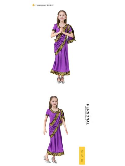 Indian Princess Bollywood Cosplay Costume for Girls - Masquerade & Stage Performance Outfit