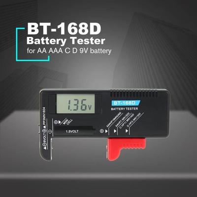 168D Digital Battery Tester Capacity Detector Diagnostic Tool Volt Checker for AAA AA CD 9V 1.5V Battery