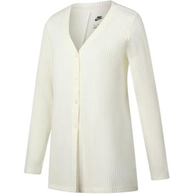 SS25 AS W NSW NK CHLL KNT Strickjacke mit Logo V-Ausschnitt Mode Bequem Vielseitig Langarm Strickoberteil Damen Oberteile Weiß HJ1244-133