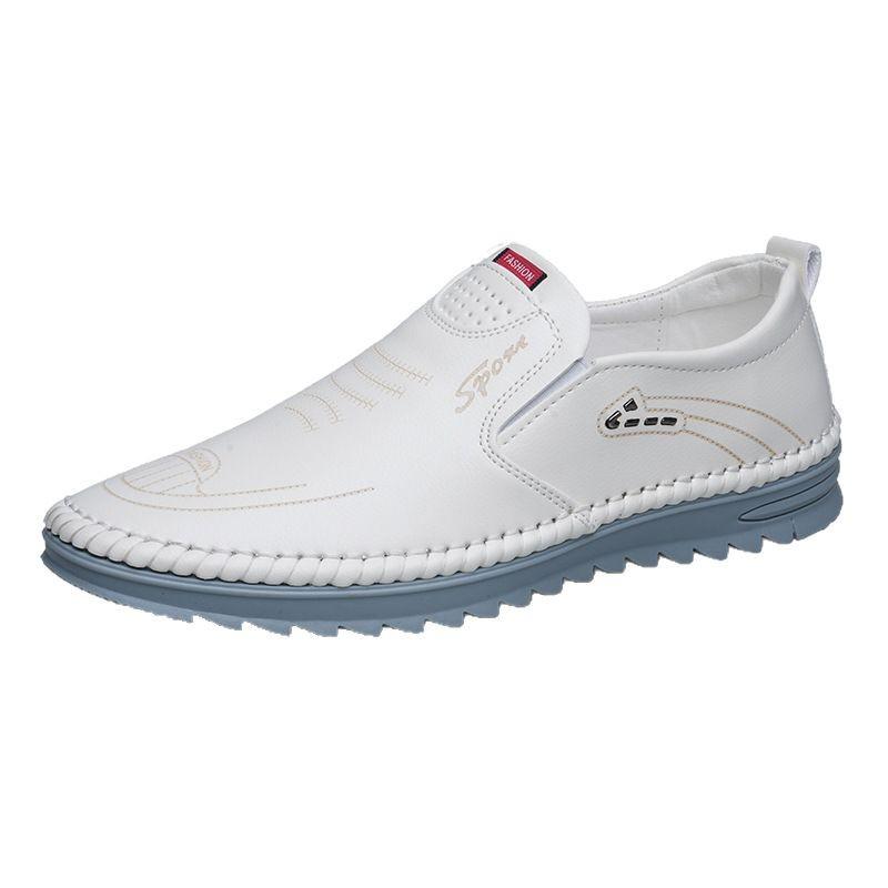 Men's shoes one-pedal autumn handmade online driving shoes men's versatile soft-soled men's casual shoes trendy casual