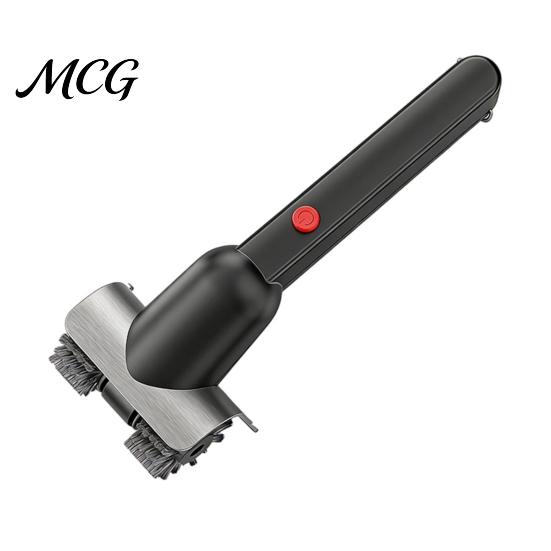 Grease Removal Grill Brush Electric with Dual Rotating Heads And Built-in LED Light, Cordless BBQ Outdoor Cleaning Tool Cleaner Water Mist Spray,