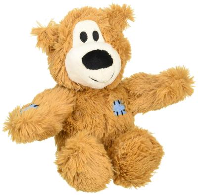 Kong Wild Knot Ayı Köpek 7 Çözüm Kong Ayrılık Havlama Kafesi Ağırlık Eğitici Eğitim Oyuncağı ile, Orta Boy, Kahverengi, (Çiğneme, Diş çıkarma, Kaygı,