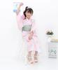 Bee Yukata Set for Easy to Separate Perfect for Festivals and Fireworks Dusky Pink with Chrysanthemum Design 3-Piece Girls, Summer, Wear, Style,
