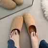 Casual simple explosion Internet celebrity non-slip flat-bottomed slippers women's summer wear 2025 new super hot bag head half slippers