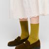 DEPOUND Label Wool Knit Socks - Olive