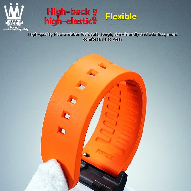 For Casio 6th Generation Black and Blue Frogman 3445 GWF-D1000B Modified Fluororubber Strap Accessories Men's Anti Sailor Chain